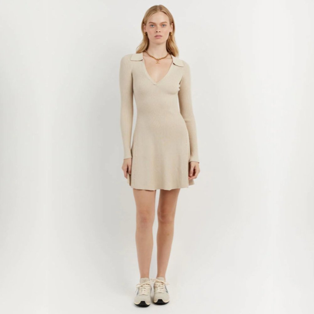 DISSH Beige Long Sleeve Dress